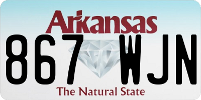 AR license plate 867WJN