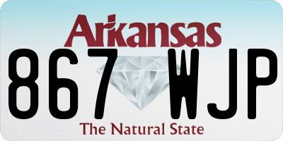 AR license plate 867WJP