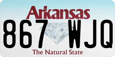 AR license plate 867WJQ