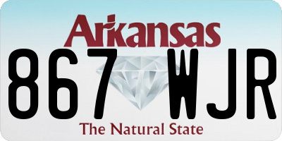 AR license plate 867WJR