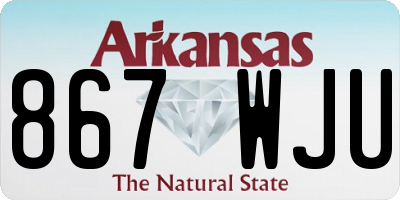 AR license plate 867WJU