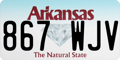 AR license plate 867WJV