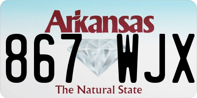 AR license plate 867WJX