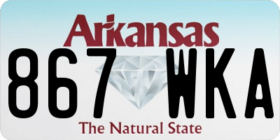 AR license plate 867WKA
