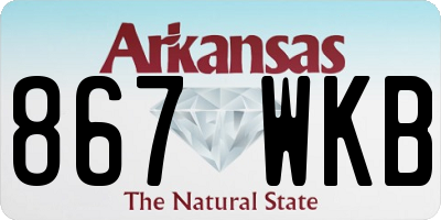 AR license plate 867WKB
