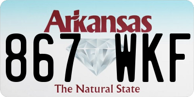 AR license plate 867WKF