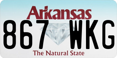AR license plate 867WKG