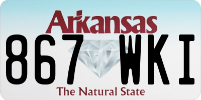 AR license plate 867WKI