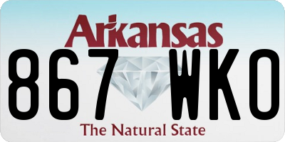 AR license plate 867WKO