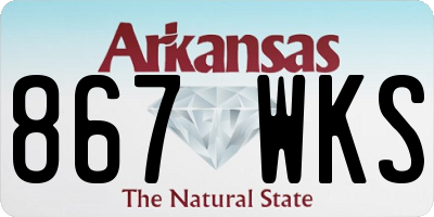 AR license plate 867WKS