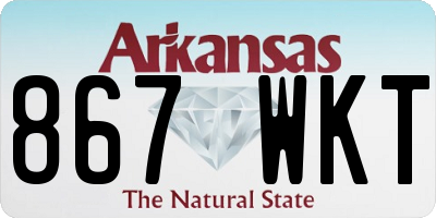 AR license plate 867WKT