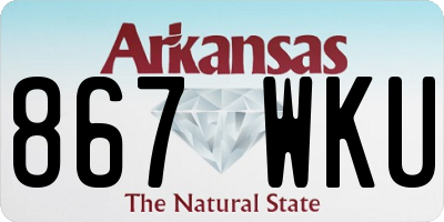 AR license plate 867WKU
