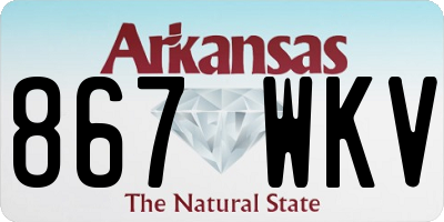 AR license plate 867WKV