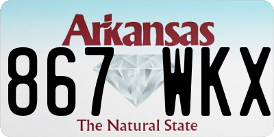 AR license plate 867WKX