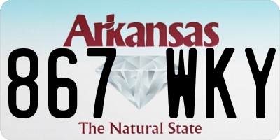 AR license plate 867WKY