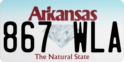 AR license plate 867WLA
