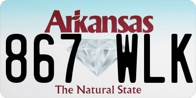 AR license plate 867WLK