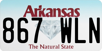 AR license plate 867WLN