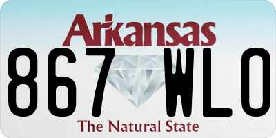 AR license plate 867WLO
