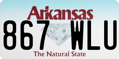 AR license plate 867WLU