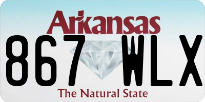 AR license plate 867WLX