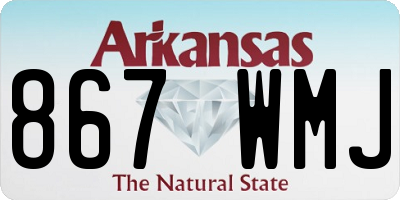 AR license plate 867WMJ