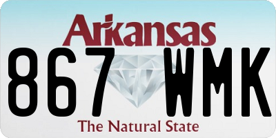 AR license plate 867WMK