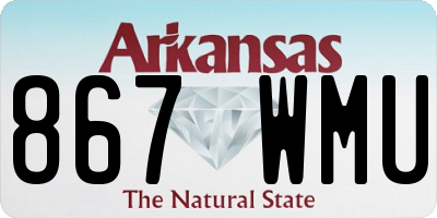 AR license plate 867WMU