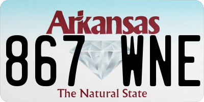 AR license plate 867WNE