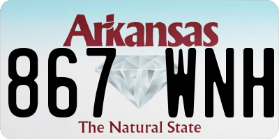 AR license plate 867WNH