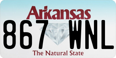 AR license plate 867WNL