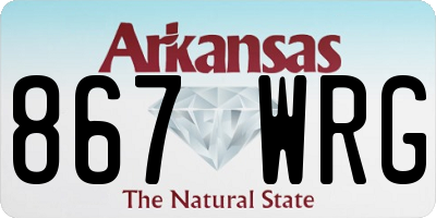 AR license plate 867WRG