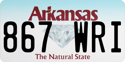 AR license plate 867WRI