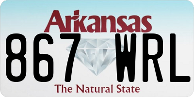 AR license plate 867WRL