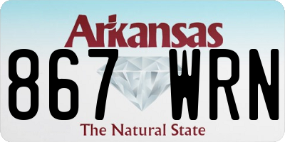 AR license plate 867WRN