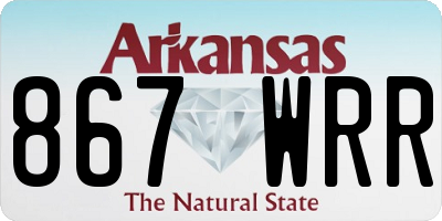 AR license plate 867WRR