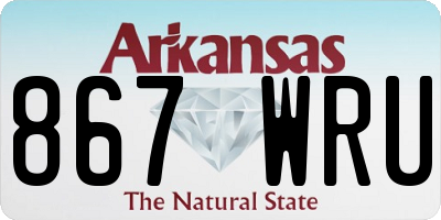 AR license plate 867WRU