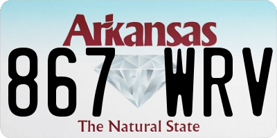 AR license plate 867WRV