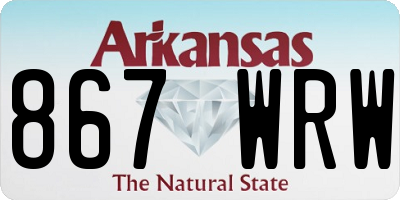 AR license plate 867WRW