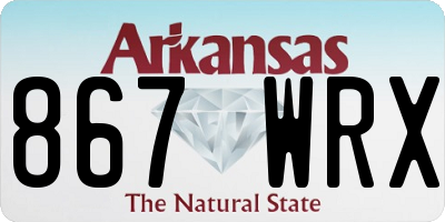 AR license plate 867WRX
