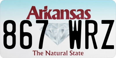 AR license plate 867WRZ