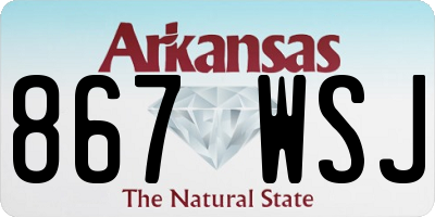 AR license plate 867WSJ