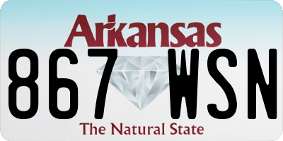 AR license plate 867WSN