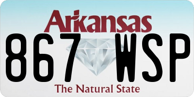 AR license plate 867WSP