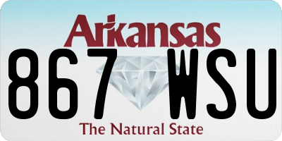 AR license plate 867WSU