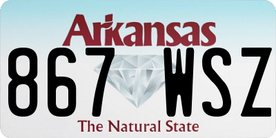 AR license plate 867WSZ
