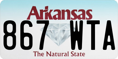 AR license plate 867WTA