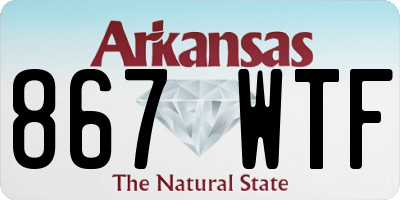 AR license plate 867WTF