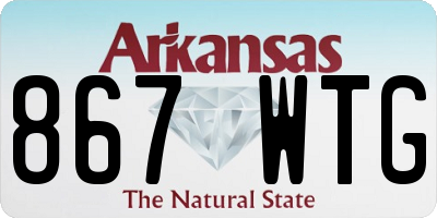 AR license plate 867WTG