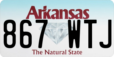 AR license plate 867WTJ